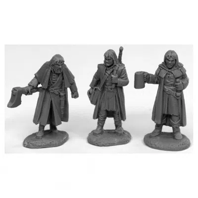 Reaper Miniatures Bones Dreadmere Mercencaries Miniatures, Black - Pack Of 3 In Gray