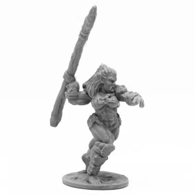 Reaper Miniatures Bones Jade Fire Spearman Miniatures, Black