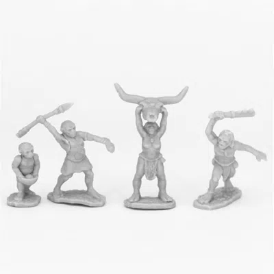 Reaper Miniatures Bones People Of The Dawnlands Miniatures, Black - 4 Piece