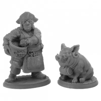Reaper Miniatures Bones United States Of America Stumpy Dan & Grog Hog Miniature
