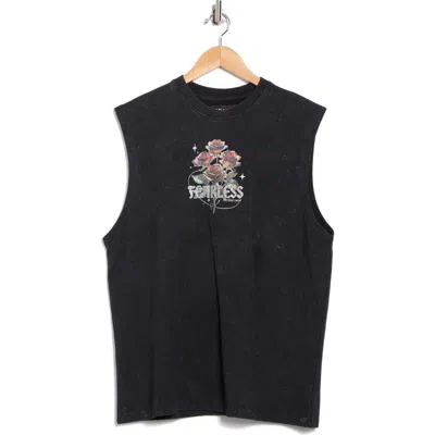 Reason Grateful Graphic Muscle Tee In Black
