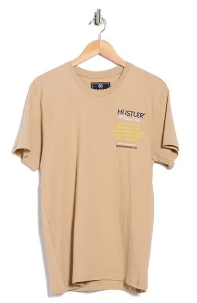 Reason Hustler Embroidered T-shirt In Neutral