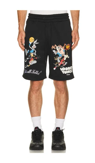 Reason Looney Tunes Basketball Short In Black