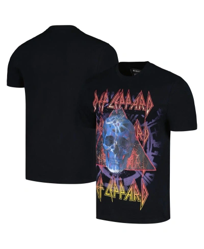 Reason Men's And Women's Black Def Leppard Skull T-shirt