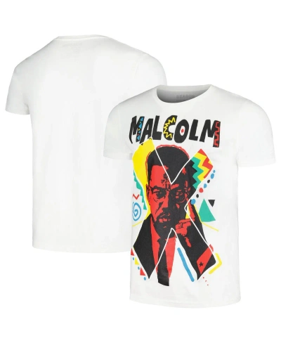 Reason Men's And Women's Malcolm X White '90s Artist Edition T-shirt