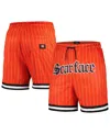 Reason Men's And Women's Orange Scarface Pinstripe Shorts In Orange