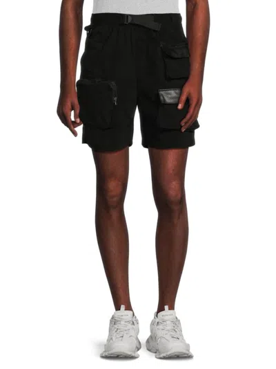 Reason Men's Delta Corduroy Cargo Shorts In Black
