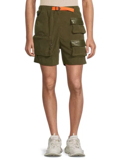 Reason Men's Delta Corduroy Cargo Shorts In Green
