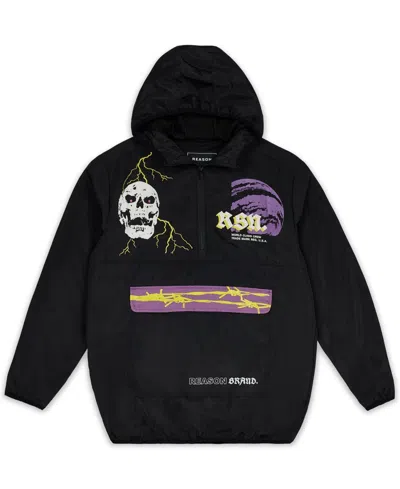 Reason Men's Illusion Anorak Hooded Jacket In Black
