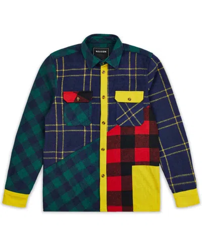 Reason Men's Panel Long Sleeves Overshirt In Multi