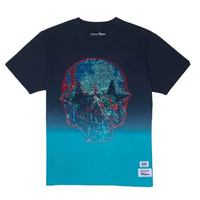 Reason Men's Rhinestone Skull T-shirt In Black