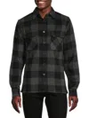 REASON MEN'S SCARFACE CHECKED FLANNEL BUTTON DOWN SHIRT