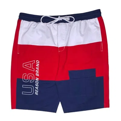 Reason Men's Usa Short In Red/white/blue