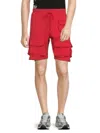 Reason Men's Whitecloud Classic Fit Drawstring Cargo Shorts In Red