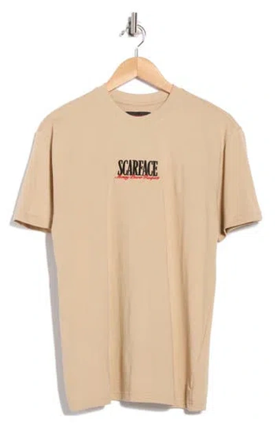 Reason Scarface Embroidered T-shirt In Neutral