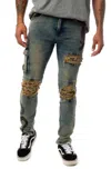 Reason Snake Denim Jeans In Blue In Blue