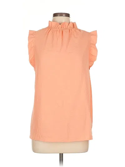 Pre-owned Reb And J Sleeveless Blouse In Orange