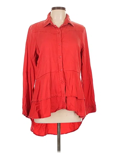 Pre-owned Reba 3/4 Sleeve Blouse In Red