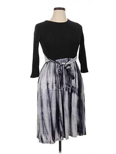 Pre-owned Reba Casual Dress In Gray