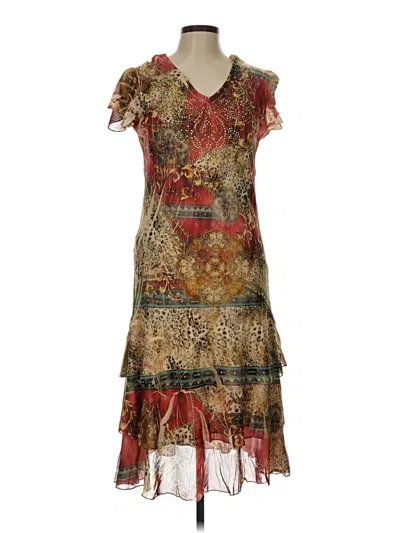 Pre-owned Reba Cocktail Dress In Brown