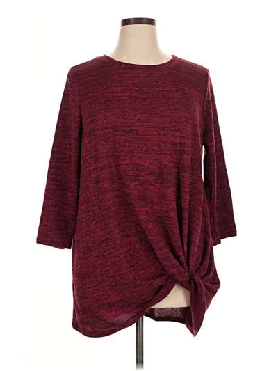 Pre-owned Reba Pullover Sweater In Burgundy