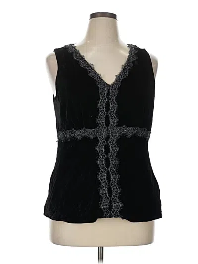 Pre-owned Reba Sleeveless Blouse In Black