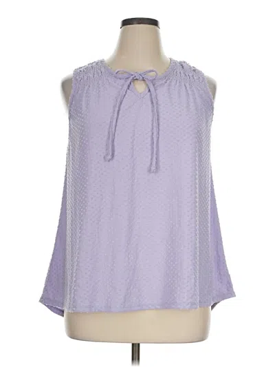 Pre-owned Reba Sleeveless Blouse In Purple