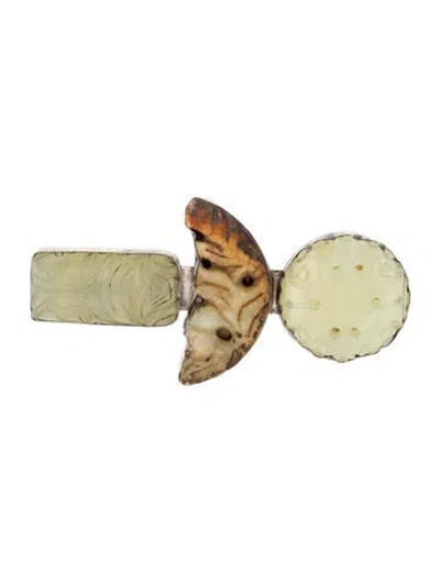 Pre-owned Rebecca Collins Vintage Serpentine Brooch In Multi