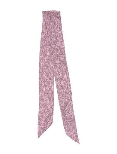 Pre-owned Rebecca De Ravenel Polka Dot Print Scarf In Pink