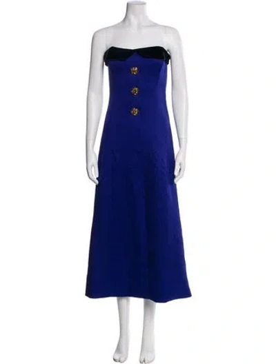 Pre-owned Rebecca De Ravenel Silk Midi Length Dress In Multi