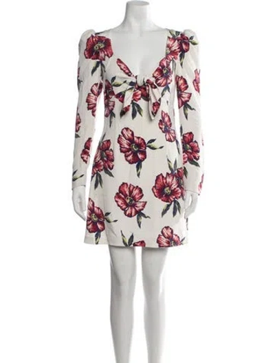 Pre-owned Rebecca De Ravenel Silk Mini Dress In Neutrals
