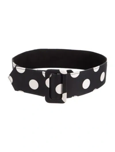 Pre-owned Rebecca De Ravenel Wide Waist Belt In Black