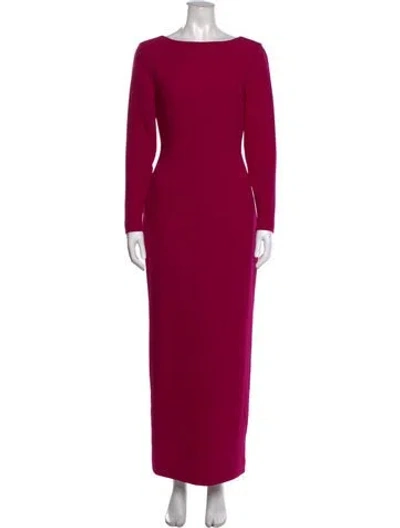 Pre-owned Rebecca De Ravenel Wool Long Dress In Pink