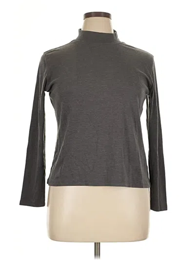 Pre-owned Rebecca Malone Long Sleeve Turtleneck In Gray