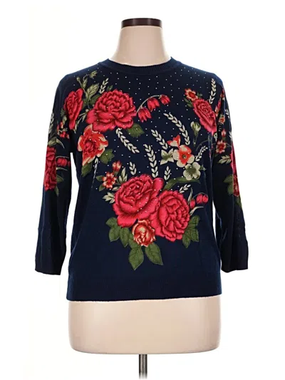 Pre-owned Rebecca Malone Pullover Sweater In Blue