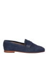 Rebecca Malucchi Woman Loafers Navy Size 6 Leather In Blue