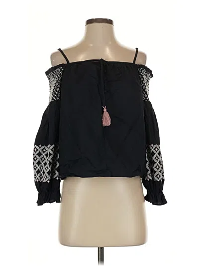 Pre-owned Rebecca Minkoff 3/4 Sleeve Blouse In Black