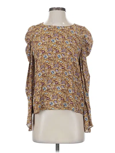 Pre-owned Rebecca Minkoff 3/4 Sleeve Blouse In Brown
