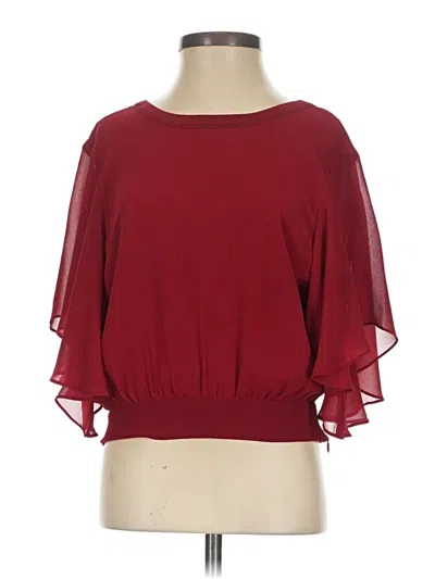 Pre-owned Rebecca Minkoff 3/4 Sleeve Blouse In Burgundy