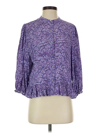 Pre-owned Rebecca Minkoff 3/4 Sleeve Blouse In Purple