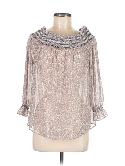Pre-owned Rebecca Minkoff 3/4 Sleeve Blouse In Silver