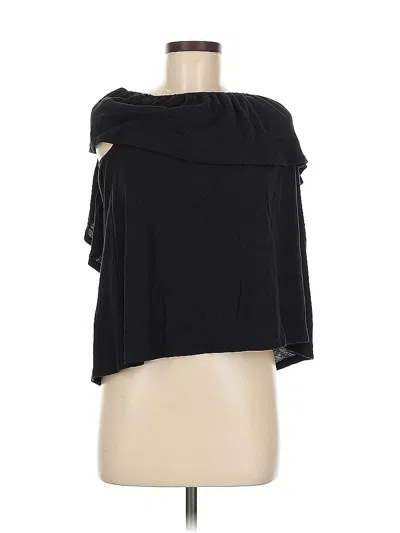 Pre-owned Rebecca Minkoff 3/4 Sleeve Top Black One Shoulder Neckline Tops