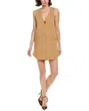 Rebecca Minkoff Adrian Zip Mini Dress In Brown