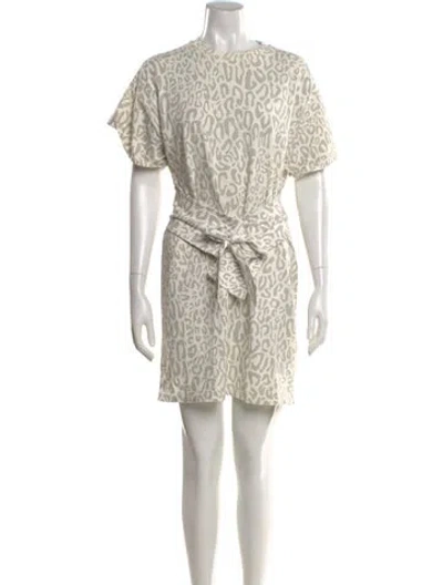 Pre-owned Rebecca Minkoff Animal Print Mini Dress In Neutral