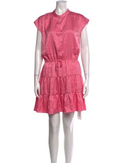 Pre-owned Rebecca Minkoff Animal Print Mini Dress W/ Tags In Pink