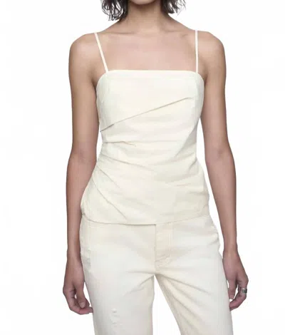 REBECCA MINKOFF ANITA PLEATED CAMI TOP IN CHALK