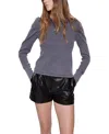 Rebecca Minkoff Astrid Puff Sleeve Top In Slate