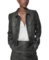 Rebecca Minkoff Astrid Snake Bomber Jacket In Army Snake