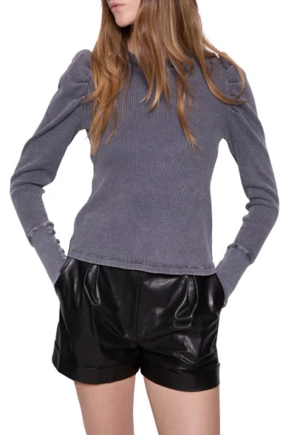 REBECCA MINKOFF REBECCA MINKOFF ASTRID WAFFLE STITCH COTTON BLEND PULLOVER