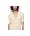 Rebecca Minkoff Audrey Short Sleeve Sweater In Chalk